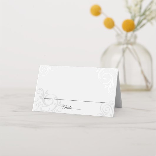 エレガントつる植物結婚の座席座席表 プレイスカード (正面)