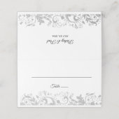 エレガントつる植物結婚の座席座席表 プレイスカード (外部開封)