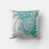 エレガントでおしゃれなアブストラクト フラワー クッション (裏面)