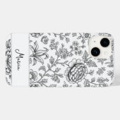エレガントでおしゃれなオーダーメイドの花のイラスト Case-Mate iPhoneケース (裏面 (横))