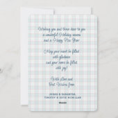 エレガントでおしゃれなクラシックなチェック柄 シーズンカード (裏面)