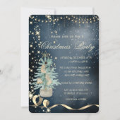 エレガントでおしゃれなクリスマスツリー, クリスマスパーティー 招待状 (正面)