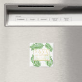 エレガントでおしゃれなシダの結婚式 マグネット (インサイチュ (食洗機))