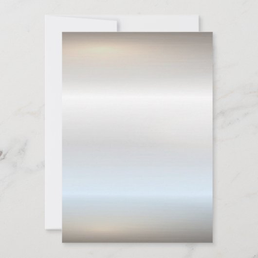 エレガントでおしゃれなシルバーのベビーシャワー 招待状 (裏面)