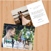 エレガントでおしゃれなスクリプトラブハートの感謝カード 招待状