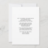 エレガントでおしゃれなスクリプト写真 ウェディング延期のお知らせ 案内状 (裏面)