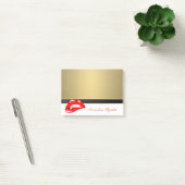 エレガントでおしゃれなスタイリッシュガール , フェイクゴールド, 口紅 ポストイット (オフィス)