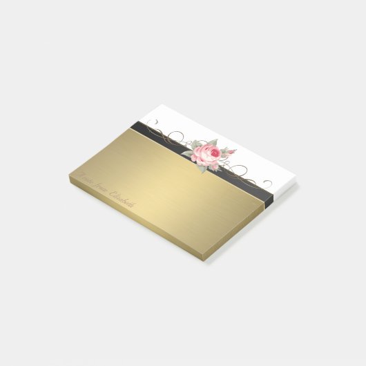 エレガントでおしゃれなスタイルのローズゴールド , ローズ ポストイット (アングル)