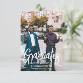 エレガントでおしゃれなツインデブル卒業パーティー 招待状 (スタンド正面)