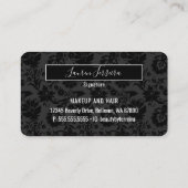 エレガントでおしゃれなビューティープロフェッショナル偽クレジットカード 名刺 (裏面)