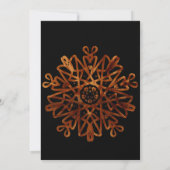 エレガントでおしゃれなブラックとゴールドの結婚式 招待状 (裏面)