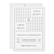 エレガントでおしゃれなブラックとホワイトの幾何学模様の結婚式