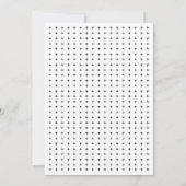 エレガントでおしゃれなブラックとホワイトの幾何学模様の結婚式 招待状 (裏面)