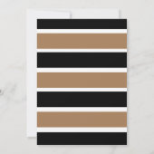 エレガントでおしゃれなモダンストライプの秋のエンゲージメントパーティー 招待状 (裏面)