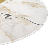 エレガントでおしゃれなモノグラム マーブル風 オーダーメイド カッティングボード (角)