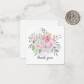 エレガントでおしゃれなロマンチックな感謝の気持ちを伝えるローズのメモカード ノートカード (正面/裏面インサイチュ)