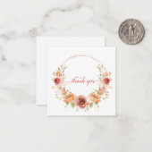 エレガントでおしゃれなロマンチックな感謝を伝える秋の花のカード ノートカード (正面/裏面インサイチュ)