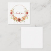 エレガントでおしゃれなロマンチックな感謝を伝える秋の花のカード ノートカード (正面/裏面)