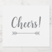 エレガントでおしゃれな乾杯! | スパークリングワインラベル (シングルラベル)