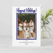 エレガントでおしゃれな偽のホイル写真 幸せなホリデー シーズンカード (スタンド正面)