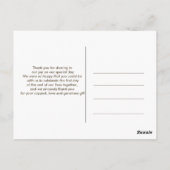 エレガントでおしゃれな写真のポストカードありがとうございます ポストカード (裏面)