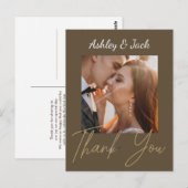 エレガントでおしゃれな写真のポストカードありがとう ポストカード (正面/裏面)
