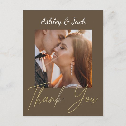 エレガントでおしゃれな写真のポストカードありがとう ポストカード (正面)