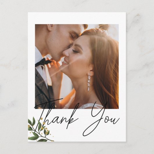 エレガントでおしゃれな写真をありがとう ポストカード (正面)