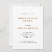 エレガントでおしゃれな卒業写真アーチ 卒業式 招待状 (裏面)