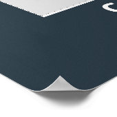 エレガントでおしゃれな卒業式の写真撮影用フレーム ポスター (角)