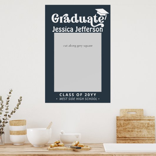 エレガントでおしゃれな卒業式の写真撮影用フレーム ポスター (キッチン)