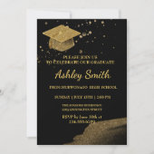 エレガントでおしゃれな卒業式招待状 招待状 (正面)