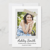 エレガントでおしゃれな卒業式招待状 招待状 (正面)