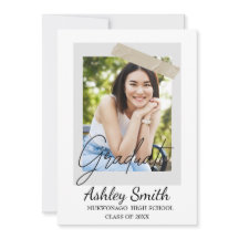 エレガントでおしゃれな卒業式招待状