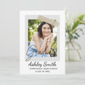 エレガントでおしゃれな卒業式招待状 招待状 (スタンド正面)