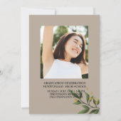 エレガントでおしゃれな卒業式招待状 招待状 (裏面)