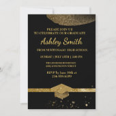 エレガントでおしゃれな卒業式 招待状 (正面)