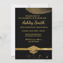 エレガントでおしゃれな卒業式 招待状