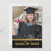 エレガントでおしゃれな卒業式 招待状 (裏面)