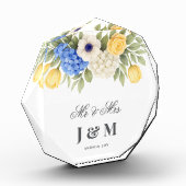 エレガントでおしゃれな新婚夫婦への記念品 花嫁 花婿 フォトブロック (左)
