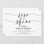 エレガントでおしゃれな朝のご案内カード 招待状 (正面/裏面)