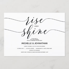 エレガントでおしゃれな朝のご案内カード 招待状