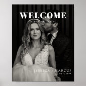 エレガントでおしゃれな結婚式ウェルカムサイン 写真ポスター ポスター (正面)