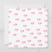 エレガントでおしゃれな花とプロセッコのブライダルシャワー 招待状 (裏面)