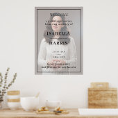 エレガントでおしゃれな追悼式写真デザイン ポスター (キッチン)