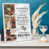 エレガントでおしゃれな馬のメモリアル写真コラージュプレート フォトプラーク (側面)