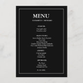 エレガントでおしゃれな カップルシャワー ブライダルシャワー メニュー (正面)