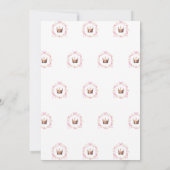 エレガントでおとぎ話のようなプリンセスの誕生日パーティー 招待状 (裏面)