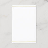 エレガントでお洒落なデザインのモダンな金ゴールドの一見のトレンディーの平野 名刺 (裏面)