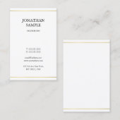 エレガントでお洒落なデザインのモダンな金ゴールドの一見のトレンディーの平野 名刺 (正面/裏面)